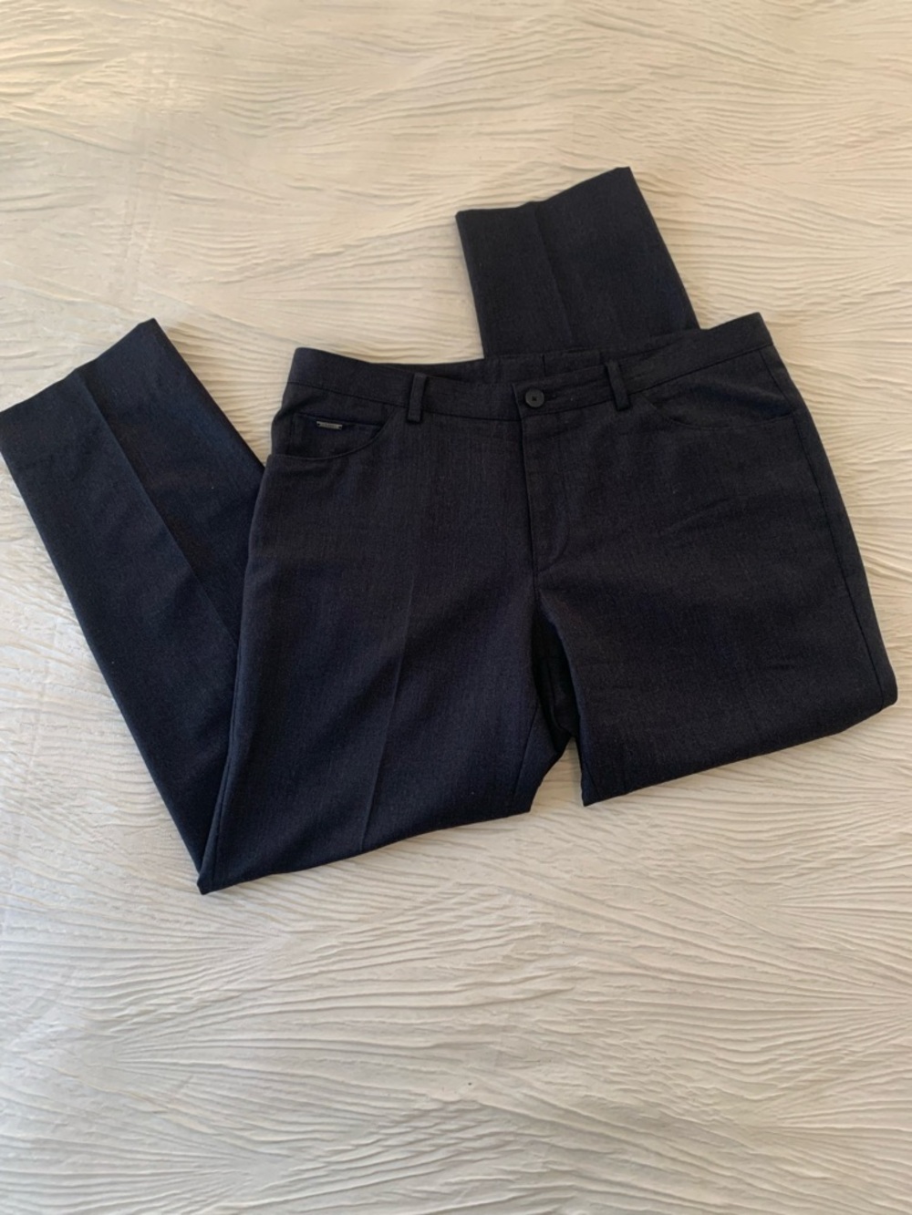 Hugo Boss Gaetano 100% Wool Dark Gray Five Pocket Pants, size 34R